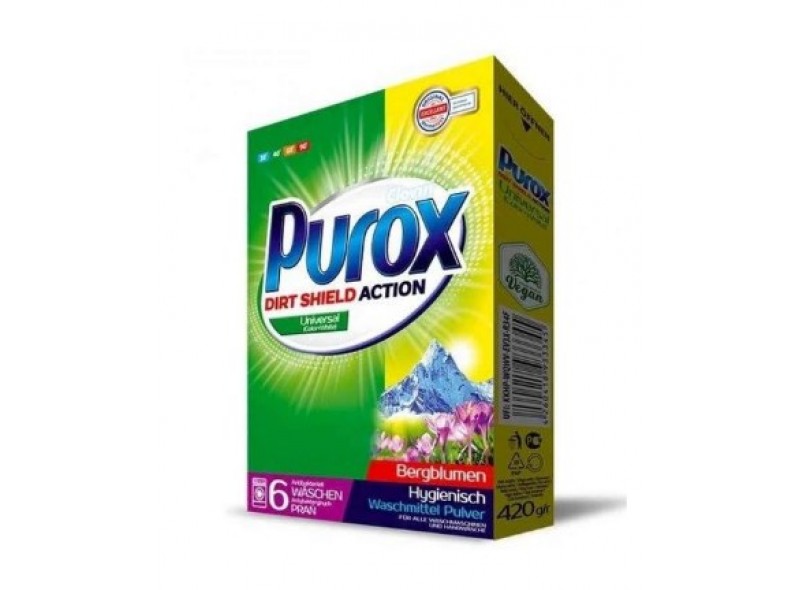 Стиральный порошок Purox Universal Color+White 420 г, к/к (97-105)